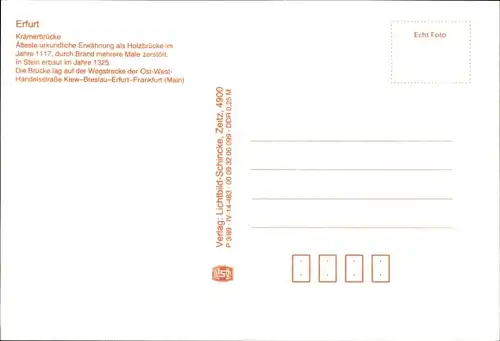 Ak Erfurt in Thüringen, Krämerbrücke