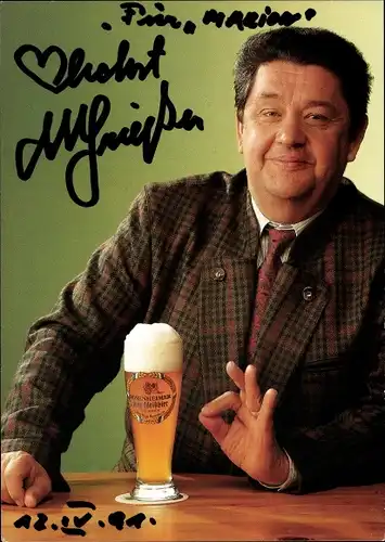 Ak Schauspieler Max Grießer, Portrait, Autogramm