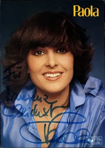 Ak Sängerin Paola, Portrait, Autogramm