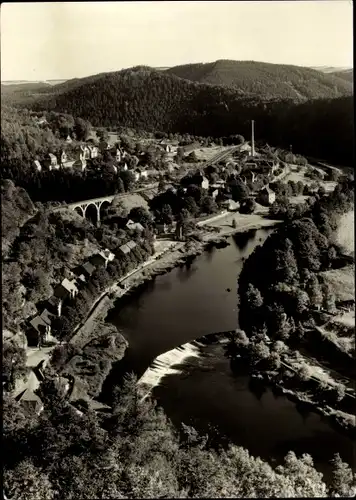 Ak Ziegenrück an der Saale Thüringen, Luftbild