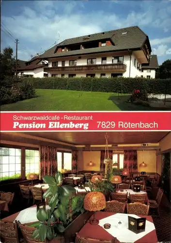 Ak Rötenbach Friedenweiler im Schwarzwald, Pension Ellenberg, Inneres