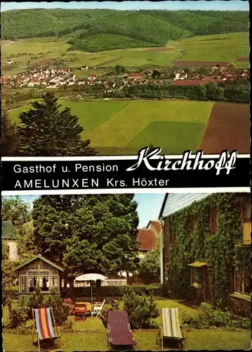 Ak Amelunxen Beverungen Niedersachsen, Gesamtansicht, Gasthof Kirchhoff