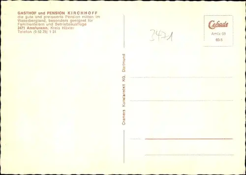Ak Amelunxen Beverungen Niedersachsen, Gasthof Kirchhoff