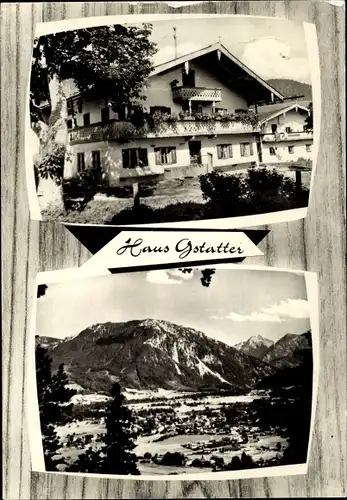 Ak Ruhpolding in Oberbayern, Haus Gstatter, Panorama