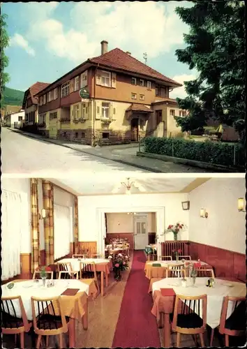 Ak Seelbach im Schwarzwald Baden, Pension Weinstube, Inneres