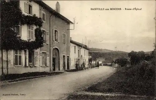 Ak Bainville aux Miroirs Meurthe et Moselle, Route d'Epinal