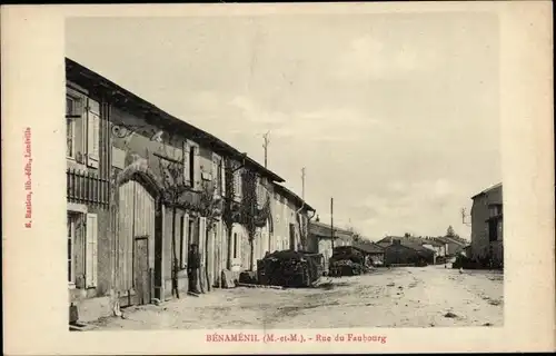 Ak Bénaménil Meurthe et Moselle, rue du Faubourg
