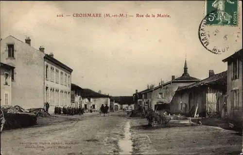 Ak Croismare Meurthe et Moselle, rue de la Mairie