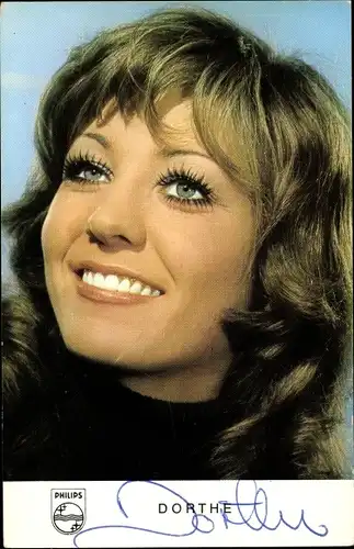 Ak Sängerin Dorthe, Portrait, Autogramm