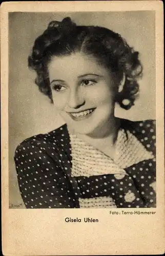 Ak Schauspielerin Gisela Uhlen, Portrait