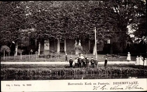 Ak Dedemsvaart Overijssel Niederlande, Hervormde Kerk, Pastorie