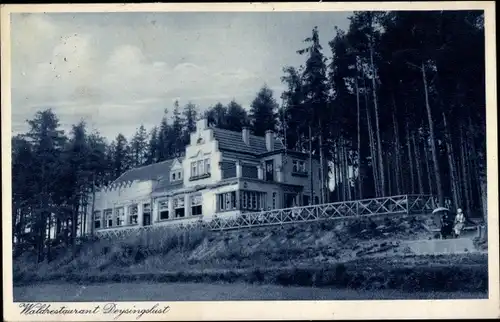 Ak Tabarz im Thüringer Wald, Waldrestaurant Deysingslust, Außenansicht