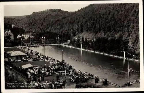 Ak Schalksmühle im Sauerland, Strandbad, Tag der Einweihung 1935