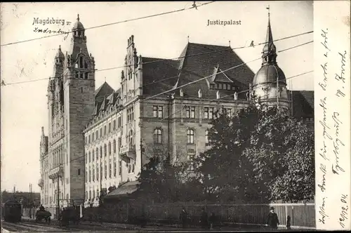 Ak Magdeburg an der Elbe, Justizpalast