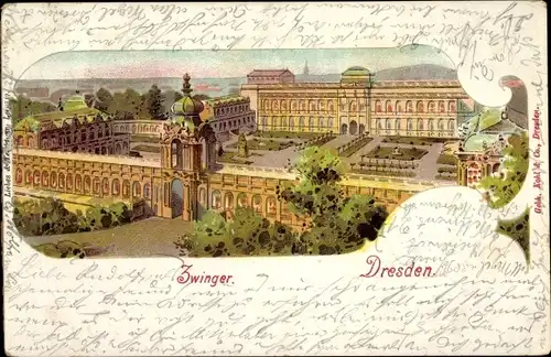 Litho Dresden Altstadt, Königlicher Zwinger