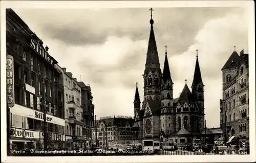 Ak Berlin Charlottenburg, Tauentzienstraße, Kaiser Wilhelm Gedächtniskirche, Geschäft Stiller