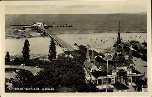 Ak Ostseebad Heringsdorf auf Usedom, Seebrücke