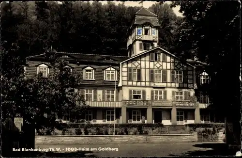 Ak Bad Blankenburg in Thüringen, FDGB-Heim am Goldberg, Fachwerkhaus