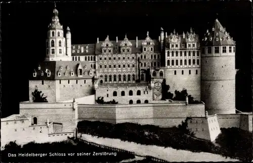 Ak Heidelberg am Neckar, Schloss vor der Zerstörung