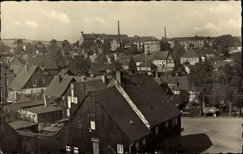 Ak Grünhain im Erzgebirge Sachsen, Ortsansicht