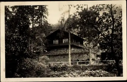 Foto Ak Schwarzburg im Schwarzatal Thüringen, Schweizerhaus im Schwarzatal