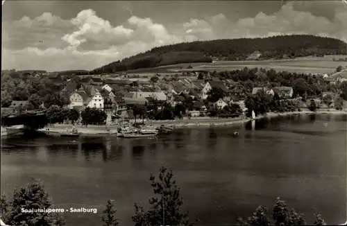 Ak Saalburg in Thüringen, Saaletalsperre, Schiff