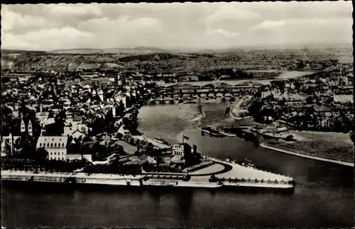 Ak Koblenz am Rhein, Deutsches Eck, Rhein, Mosel