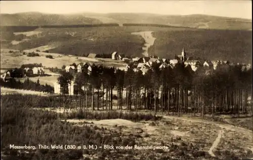 Ak Masserberg in Thüringen, Blick von der Rennsteigwarte