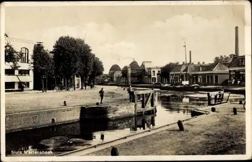 Ak Martenshoek Groningen, Schleuse