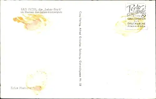 Ak Bad Ischl in Oberösterreich, Ort mit Dachstein