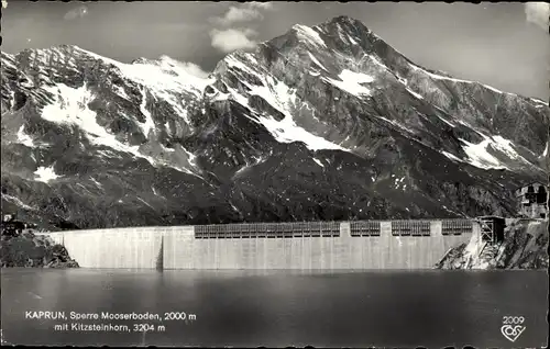Ak Kaprun in Salzburg, Sperre Mooserboden mit Kitzsteinhorn
