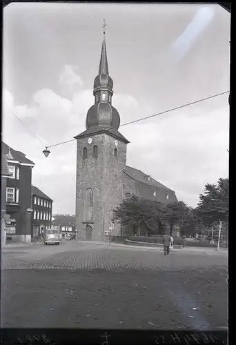 6 Glas Negative Sprockhövel im Ruhrgebiet, Freibad, Kirche, Gesamtansicht