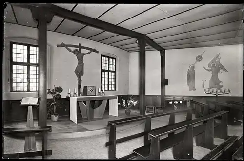 7 Glas Negative Sögel im Emsland, Park, Gesamtansicht, Kirche