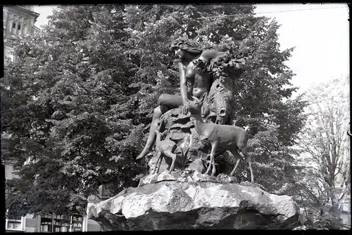 6 Glas Negative Detmold in Nordrhein Westfalen, Park, Bahnhof, Gesamtansicht