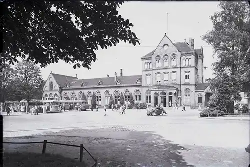 6 Glas Negative Detmold in Nordrhein Westfalen, Park, Bahnhof, Gesamtansicht