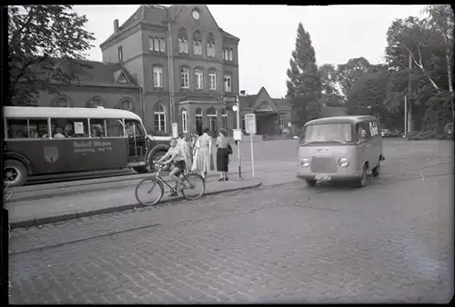 6 Glas Negative Detmold in Nordrhein Westfalen, Park, Bahnhof, Gesamtansicht