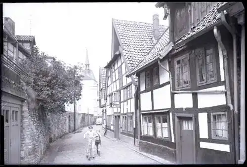 7 Glas Negative Detmold in Nordrhein Westfalen, Kirche, Hauptstraße, Gasse