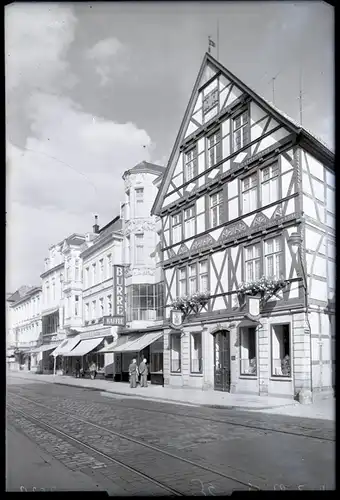 7 Glas Negative Detmold in Nordrhein Westfalen, Kirche, Hauptstraße, Gasse