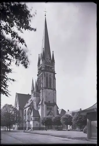 7 Glas Negative Detmold in Nordrhein Westfalen, Kirche, Hauptstraße, Gasse