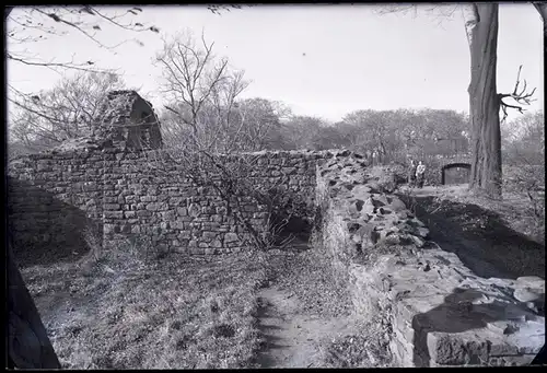 5 Glas Negative Essen Rellinghausen, Schloss, Burgruine, Hof