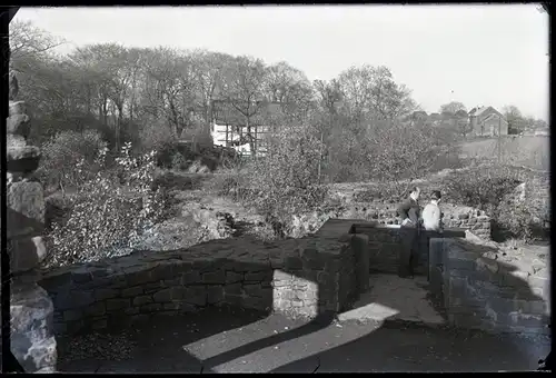 5 Glas Negative Essen Rellinghausen, Schloss, Burgruine, Hof