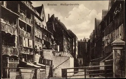 Ak Wrocław Breslau in Schlesien, Weißgerberohle