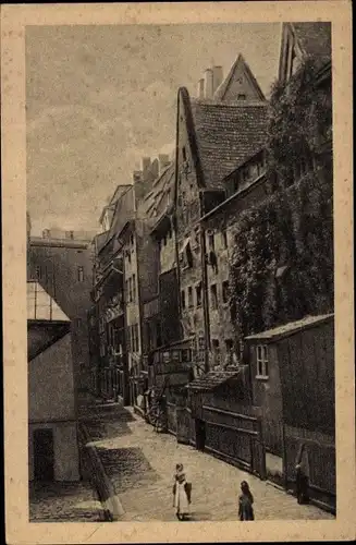 Ak Wrocław Breslau in Schlesien, Partie am Krögel