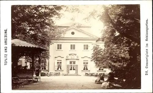 CdV Teplice Teplitz Region Aussig, Concertplatz im Schlossgarten