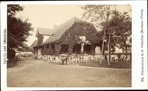 CdV Proboštov Probstau Region Aussig, Försterhaus, Restaurantplatz