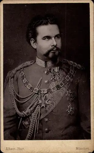 CdV König Ludwig II von Bayern, um 1870