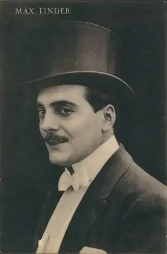 Ak Schauspieler Max Linder, Portrait, Zylinder