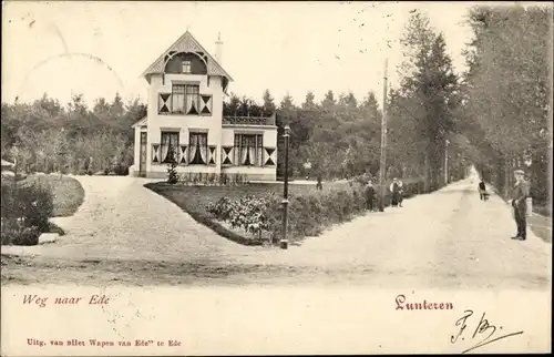 Ak Lunteren Ede Gelderland, Weg nach Ede, Villa