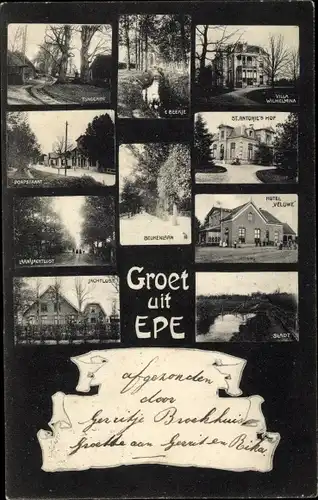 Ak Epe Gelderland Niederlande, Villa Wilhelmina, Hotel Veluwe, Jachtlust, St. Antonie's Hof