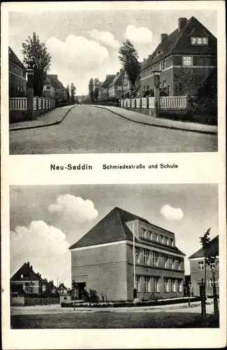 Ak Neu Seddin Neuseddin Seddiner See Brandenburg, Schmiedestraße, Schule